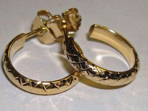 Gold on Silver Earrings