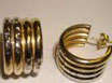 SOLID 9CT GOLD DESIGNER HOOP EARRINGS