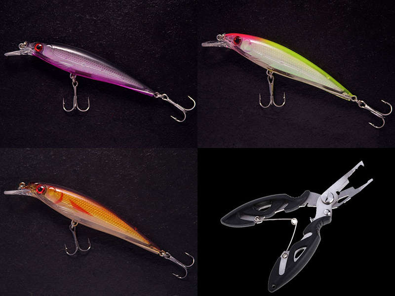 RAPALA BASS LURES WITH FISHING PLIERS
