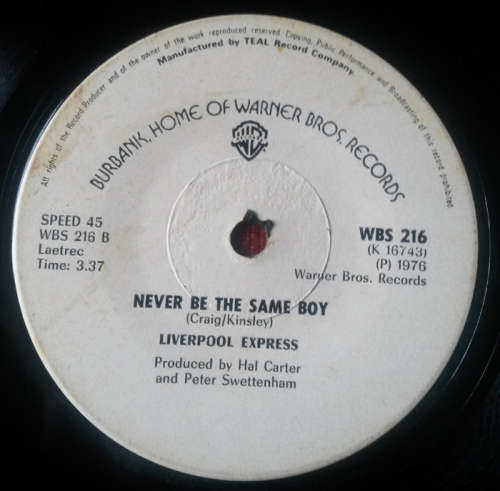 Liverpool Express - You Are My Love/Never Be The Same Boy 1976 Vinyl 7" Single Rhodesia