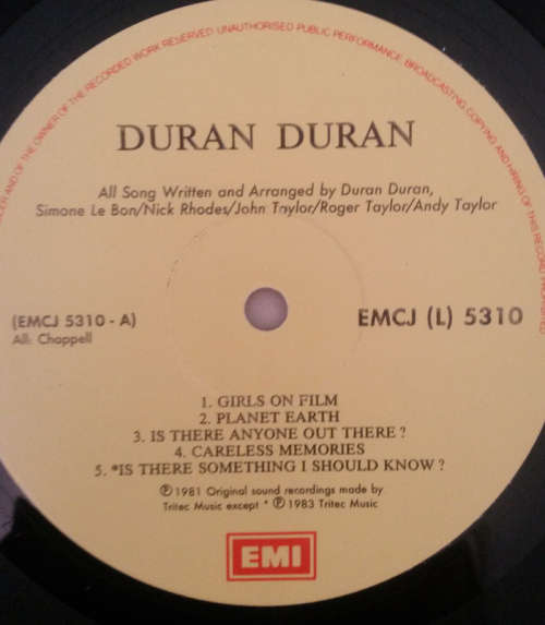 Duran Duran - Duran Duran 1983 Vinyl LP SA