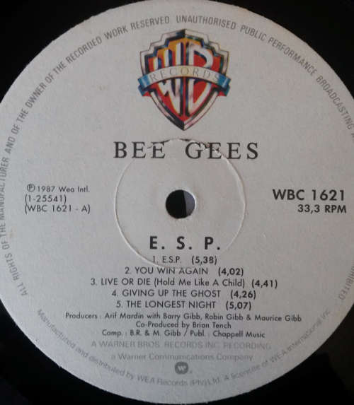 The Bee Gees - ESP 1987 Vinyl LP SA