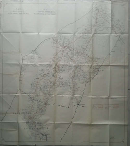 1912 SAR/ZAS Railway Map - Western Portion of Orange Free State