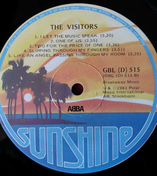 Abba - The Visitors 1981 Vinyl LP SA