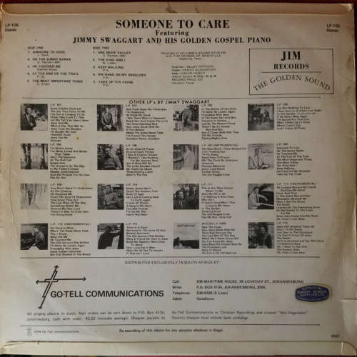 Jimmy Swaggart - Someone to Care 1972 Vinyl LP SA