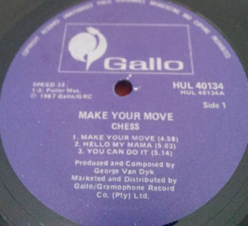 Chess - Make Your Move 1986 Vinyl LP SA