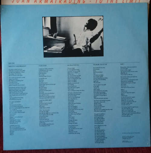 Joan Armatrading - To The Limit 1978 Vinyl LP SA