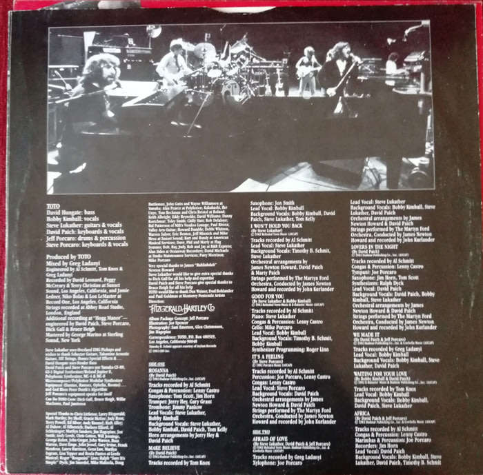 Toto - Toto IV 1982 Vinyl LP Netherlands (Club Edition)