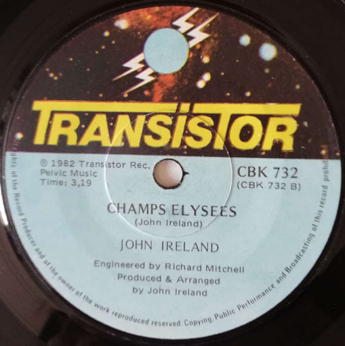 John Ireland - I Like.../ Champs Elysees 1982 Vinyl 7" Single SA