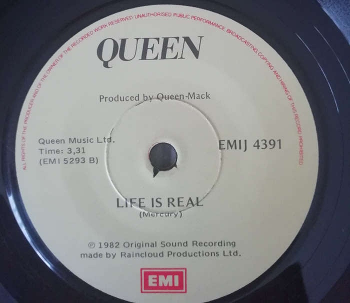 Queen - Body Language / Life is Real 1982 Vinyl 7" Single SA *** SA Only Picture Sleeve ***