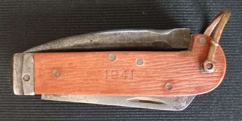 NKF WWII Navy Military Mariners Knife with Marlin Spike