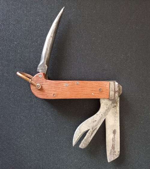 NKF WWII Navy Military Mariners Knife with Marlin Spike