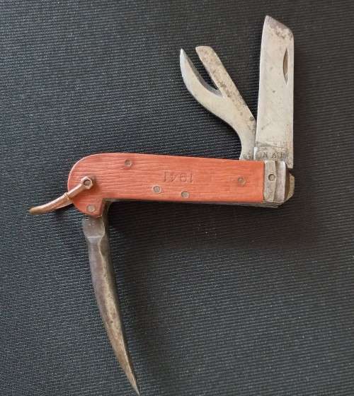 NKF WWII Navy Military Mariners Knife with Marlin Spike