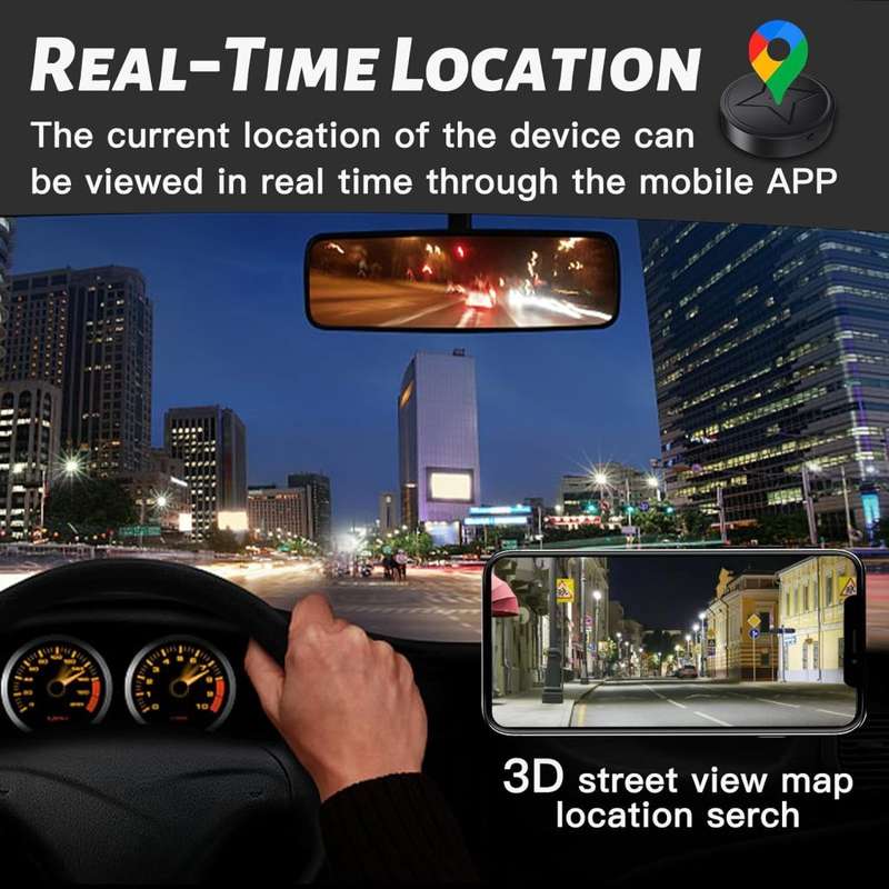 GPS Tracker for Vehicles No Subscription,Mini GPS Tracker Locator Real Time,Magnetic Anti-Theft Micr