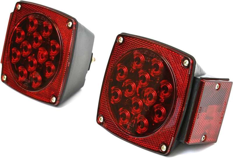 Trailer Light Kit - 12V All LED, Left and Right Waterproof Submersible for Trailers, Boat Trailer