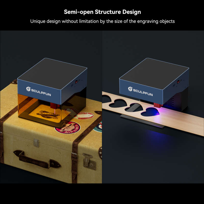 SCULPFUN New iCube Pro 5W CNC Cutting Printer Machine DIY Mini Laser Engraving Machines for Wood Pla