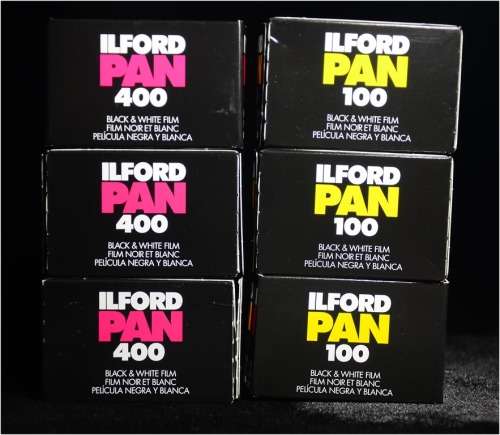 6 Rolls Ilford 35mm Black and White film.