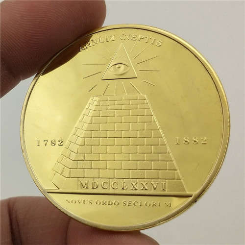 1oz USA Believe Illuminati 24k Gold Coin
