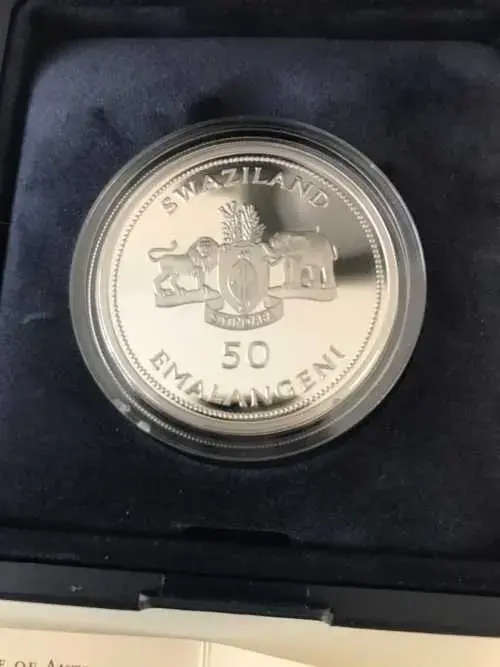 5oz Certify SWAZILAND 30th ANNIVERSARY COIN SILVER COIN