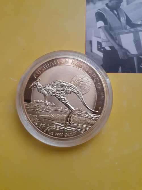 1oz Australian kangaroo 24k gold proof coin