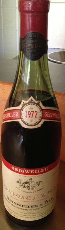 1972 Geisweiler Chateaneuf-du-Pape (french red)