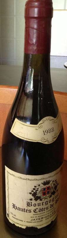 1988 Domaine Jayer-Gilles Bourgogne Hautes Cotes de Nuits, Burgundy, France