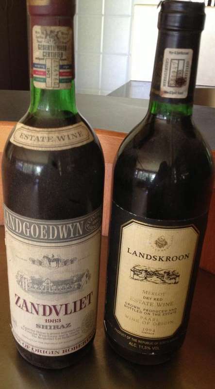 1983 Zandvliet Shiraz + free 1994 landskroon merlot