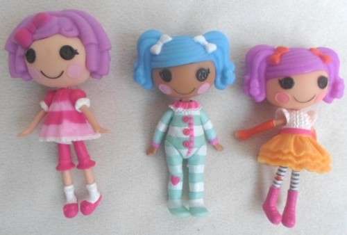 THREE TEENY WEENY MGA LALALOOPSY DOLLIES - ALL DIFFERENT!!