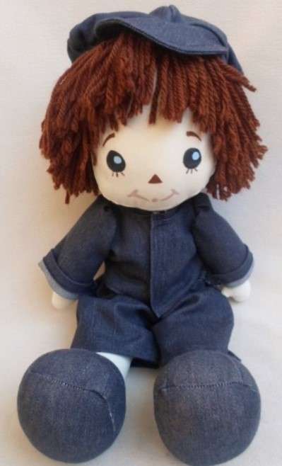 LARGE 46CM TALL CLOTH DOLL WITH RAGGEDY ANNE LOOK!!