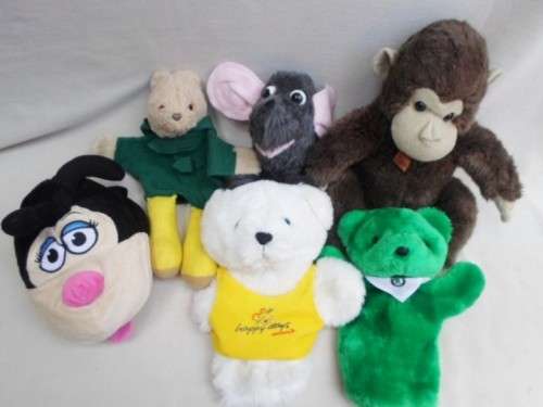 SIX HAND PUPPETS TO ENTERTAIN THE KIDS!!