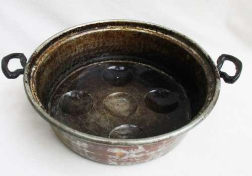 AN ANTIQUE ESCARGOT/ POACHED EGG PAN - CIRCA 1800's!!