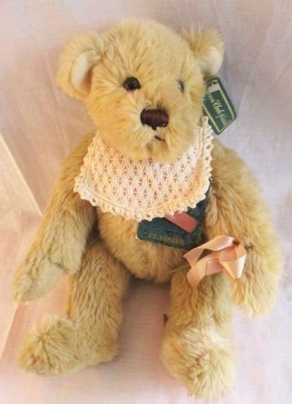 A GORGEOUS 'ANNA CLUB PLUSH' BEAR FROM THE NETHERLANDS - ONE FROM THEIR 'LEATHER TAG' COLLECTION!!