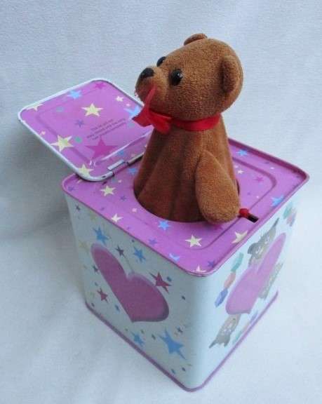 CUTE TEDDY BEAR MUSICAL 'JACK IN THE BOX' PLAYING BEETHOVEN'S FUR ELISE!!