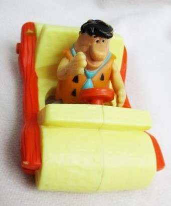 FRED FLINTSTONE IN HIS STONE-AGE CAR!!
