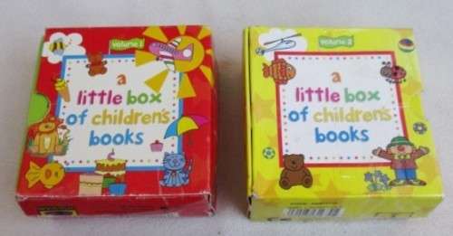2 X BOXED SETS OF TINY BOOKS FOR TODDLERS - 12 BOOKS - A LITTLE BOX OF CHILDRENS BOOKS VOL 1 AND 2!!
