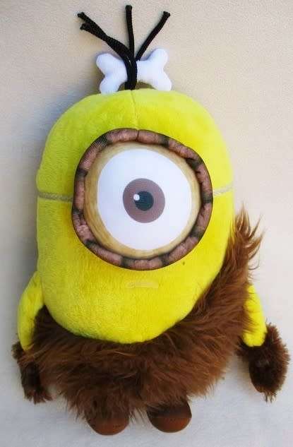 LARGE 30CM TALL MINIONS CAVE MAN - STUART!!