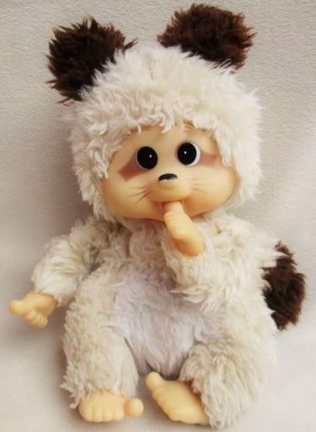 RATHER RARE!! A VINTAGE MONCHHICHI RACCOON!!