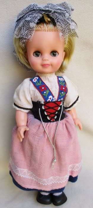 SWEET VINTAGE DOLL MARKED '13 MADE IN ENGLAND' ON BACK OF HEAD