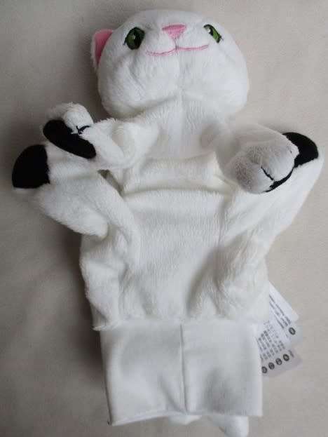 AN UNUSUAL 'KLAPPAR DJUR' HAND/GLOVE PUPPET - KITTY WITH FOUR LEGS!!