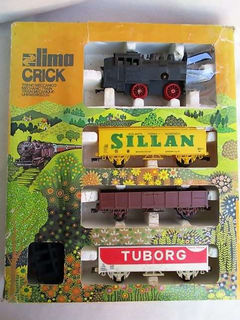 VINTAGE LIMA CRICK WIND UP TRAIN SET - COMPLETE!!