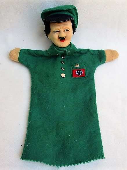 RARE FIND!! VINTAGE ADOLF HITLER HAND PUPPET!!