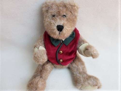 A VERY STYLISH, DEBONAIR BEAR IN VELVET WAISTCOAT AND BOW TIE!!