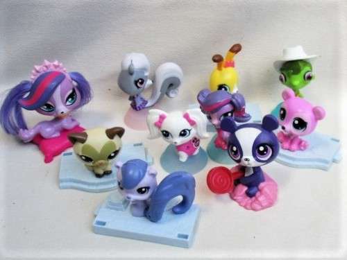 TEN CUTE McDONALDS LPS TOYS TO ADD TO A CHRISTMAS STOCKING!!