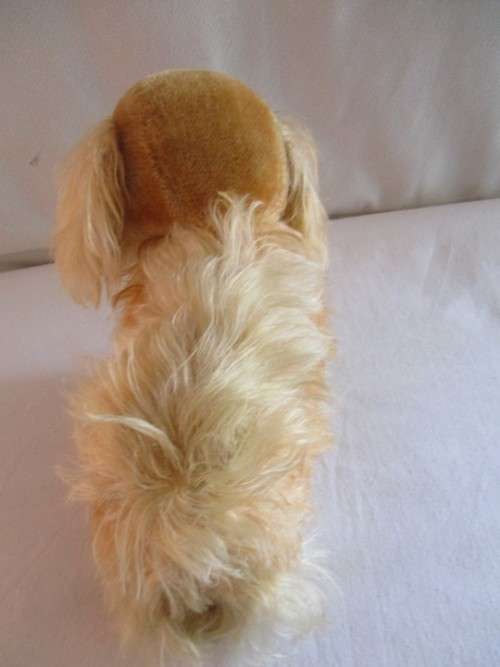 SO SPECIAL - LARGE VINTAGE 1960's/70's STEIFF MOHAIR PEKY PEKINGESE WITH BUTTON AND SWIVEL HEAD!!
