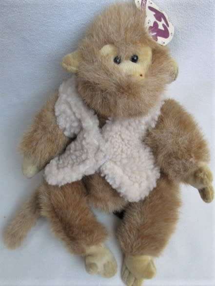 MORGAN - THE TY ATTIC TREASURES FULLY JOINTED MONKEY IN ORIGINAL WOOL WAIST COAT!!