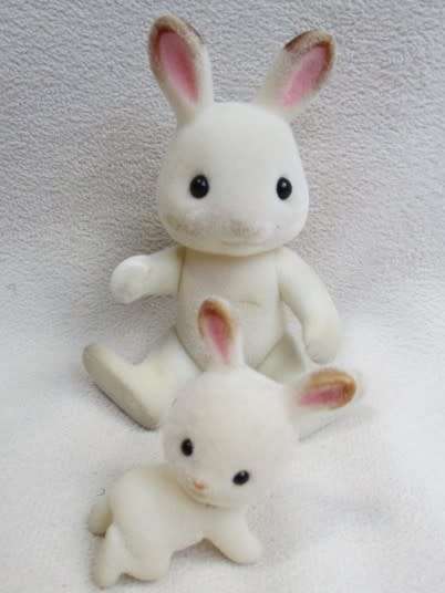 TWO SYLVANIAN FOREST FAMILY CHOCOLATE BUNNIES!!