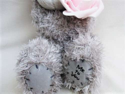 A LARGER TATTY TEDDY  (ME TO YOU) - HOLDING A PRETTY PINK ROSE!!