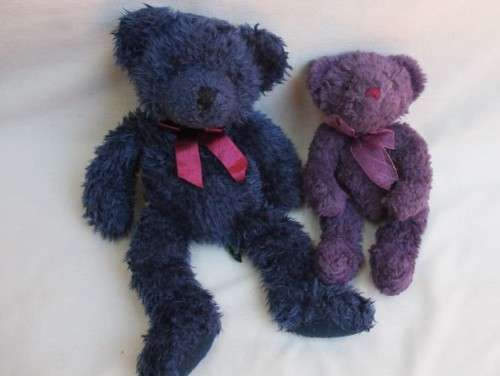 BARNABY AND BEARBERRY - TWO RUSS BERRIE BEARS WITH A 'MUCH LOVED' AIR