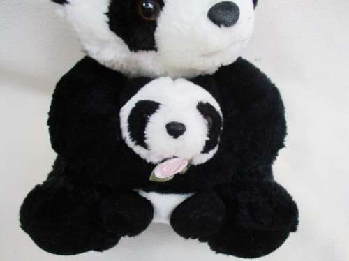 A CUTE NOOBI PANDA BEAR AND BABY