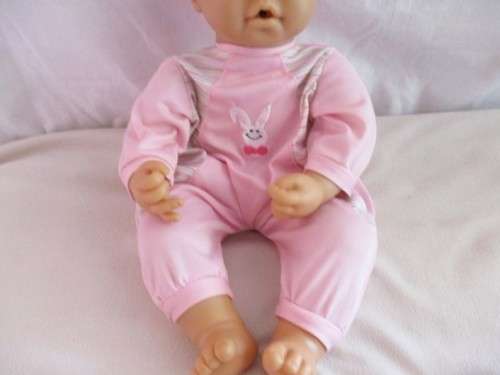 ADORABLE ZAPF CREATIONS GIGGLING/SUCKING BABY ANNABELL DOLL - SIMILAR TO BABY BORN DOLL